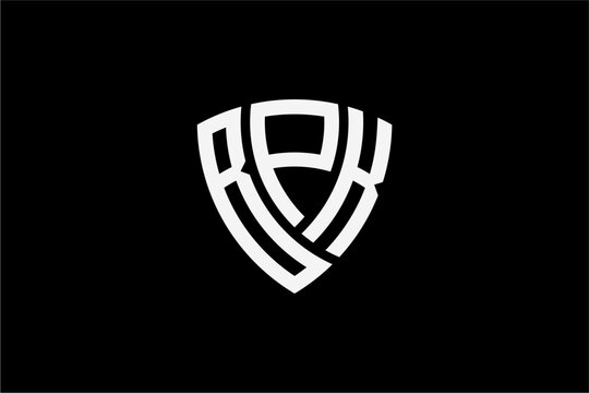 BPK creative letter shield logo design vector icon illustration