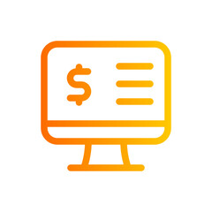 online payment gradient icon