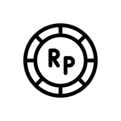 Obraz premium rupiah line icon