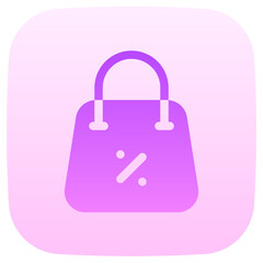 shopping bag flat gradient icon