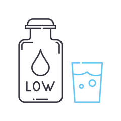 low fat line icon, outline symbol, vector illustration, concept sign