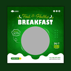 Food instagram post template design. Suitable for Social Media Post Restaurant and culinary Promotion