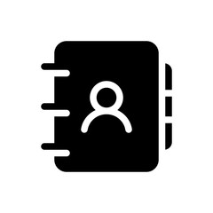 contacts book glyph icon
