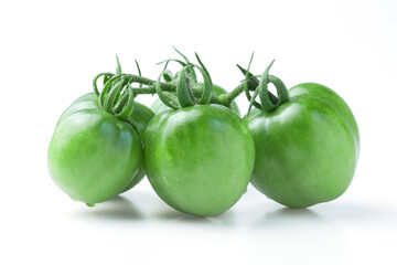 Cherry tomato on isolated white background.