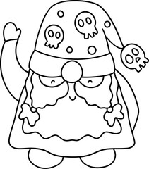 Happy cute Halloween Gnome Illustration, Halloween decorations