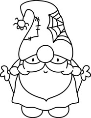 Happy cute Halloween Gnome Illustration, Halloween decorations
