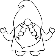 Happy cute Halloween Gnome Illustration, Halloween decorations