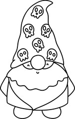 Happy cute Halloween Gnome Illustration, Halloween decorations