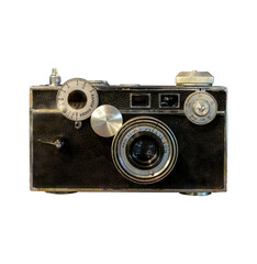 Vintage camera - old film camera isolate object for design, retro technology