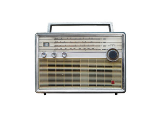 vintage retro radio related, objects isolated for design