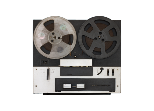 Vintage cassette player  isolate object for design. retro technology