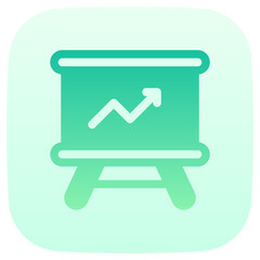 presentation flat gradient icon