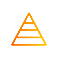 pyramid chart gradient icon