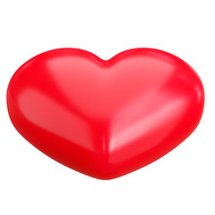 Fototapeta premium red heart 3d icon.