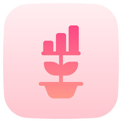 Fototapeta premium growing flat gradient icon