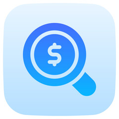 Obraz premium search flat gradient icon