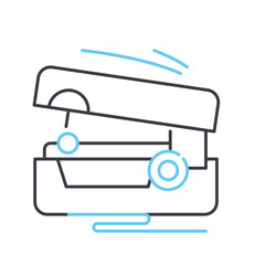 portable needlework line icon, outline symbol, vector illustration, concept sign