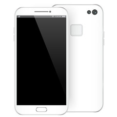 Modern white smartphone