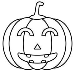 Outline halloween pumpkin
