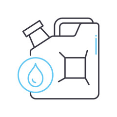 jerrycan line icon, outline symbol, vector illustration, concept sign