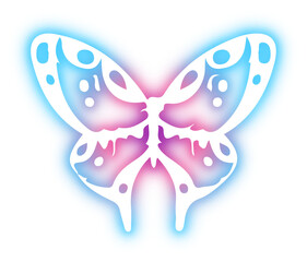 Collection of butterfly neon