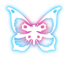 Collection of butterfly neon