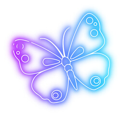 Collection of butterfly neon