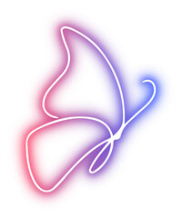 Collection of butterfly neon