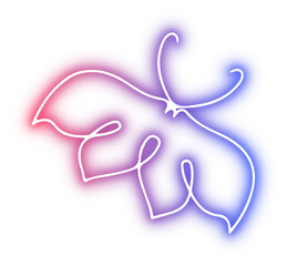 Collection of butterfly neon