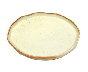 Empty porcelain, Ceramic plate on transparent background png file