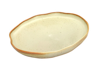 Empty porcelain, Ceramic plate on transparent background png file