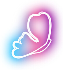 Collection of butterfly neon