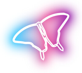 Collection of butterfly neon