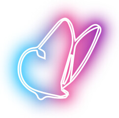 Collection of butterfly neon