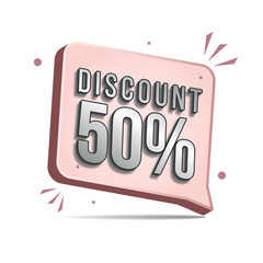 sales banner 3D ornament