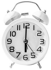 White vintage alarm clock for decorative.