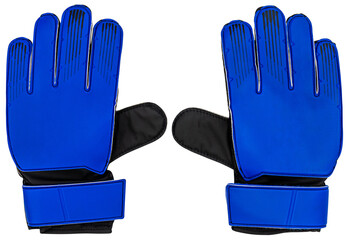 Blue goalkeeper glove
