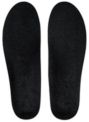 Black orthopedic insoles for athletic shoe.