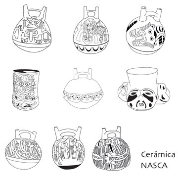 Nasca ceramics, Nasca graphic art. Huacos with animal figures, Nasca agriculture.