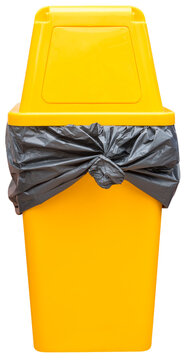 Yellow Recycle Bin For Decorative