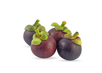 queen of fruits fresh mangosteen on a white,isolated