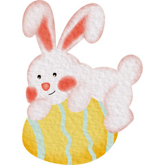 easter bunny with eggs