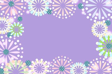 花火のフレーム 花火大会 薄紫 パステルカラー クリスマス セレモニー 感謝祭