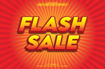 flash sale text effect, sale 3d text effect