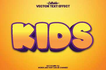 kids text effect, kids 3d text effect