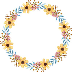 Obraz premium watercolor floral art set minimal style