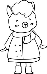 Cute Christmas sheep, Autumn or Fall Animal, illustration