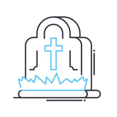 rip line icon, outline symbol, vector illustration, concept sign