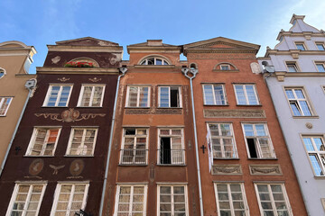 Attractions in Gdansk. Ancient European architecture