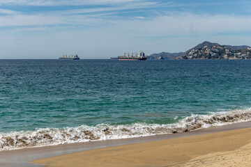 paisaje de la playa en manzanillo Colima, México 